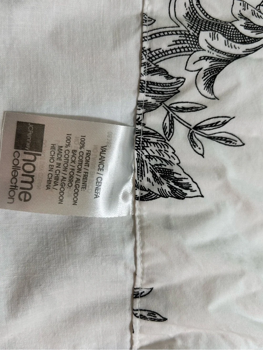 J. C. Penney Home ~Toile Floral 21” x 78” Rod Pocket Valances / Set of 2